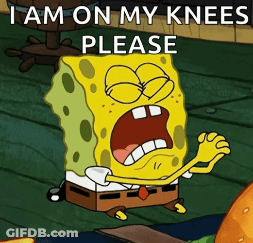 Please Dont Go Spongebob I Am On My Knees GIF