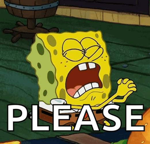 Please Dont Go Spongebob Kneeling And Praying GIF