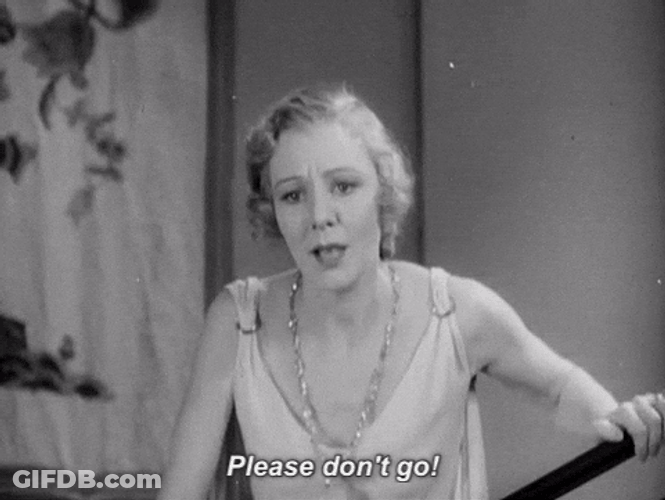 Please Dont Go Vintage Actress Begging GIF