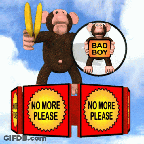 Please No Animated Monkey GIF