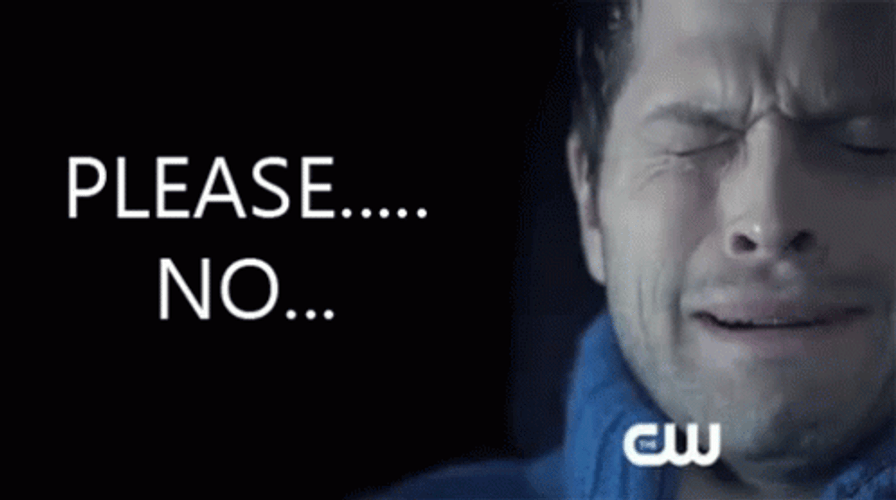 Please No Crying Misha Collins GIF