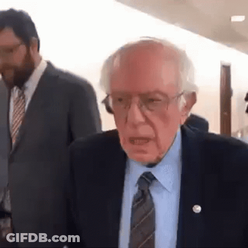 Please Quiet Bernie Sanders GIF