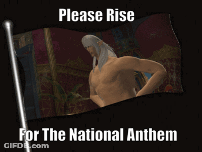 Please Rise For National Anthem GIF