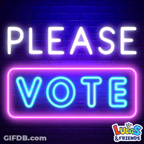Please Vote In Neon Lights GIF