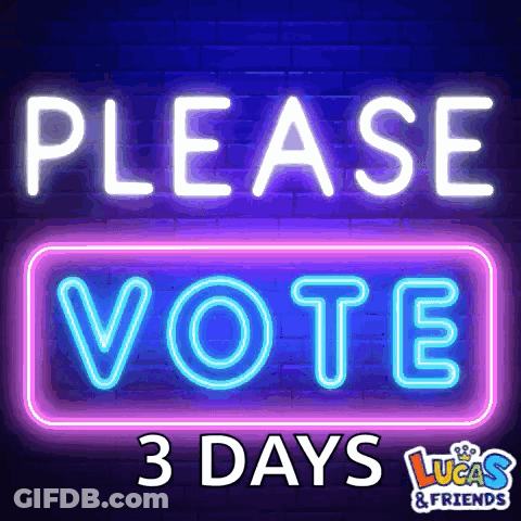 Please Vote Neon Sign GIF