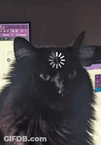 Please Wait Loading Sign With Left Arrow GIF