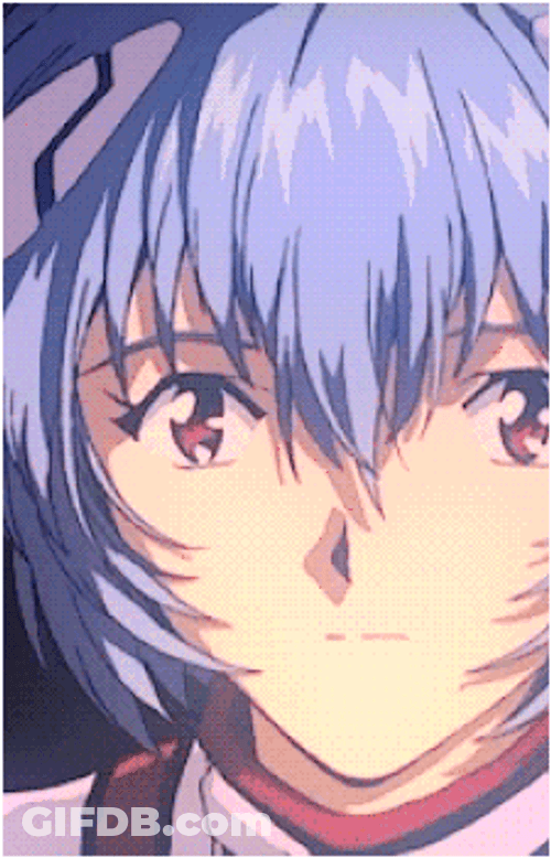 Pleasing Rei Ayanami Face GIF