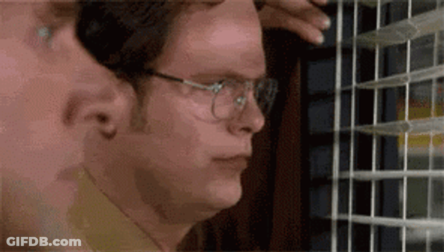 Plotting Face By Dwight Schrute GIF