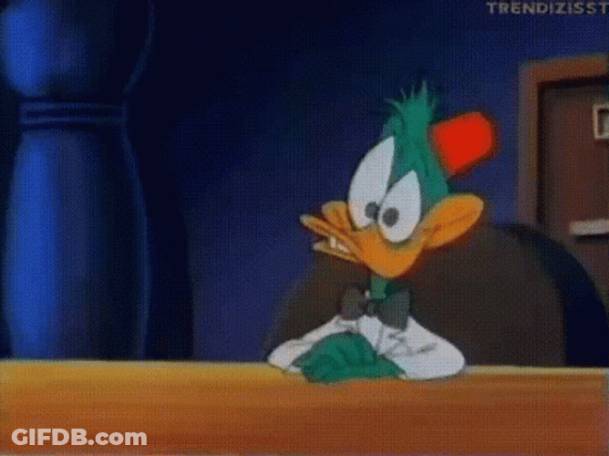 Plucky Duck Heart Eyes GIF