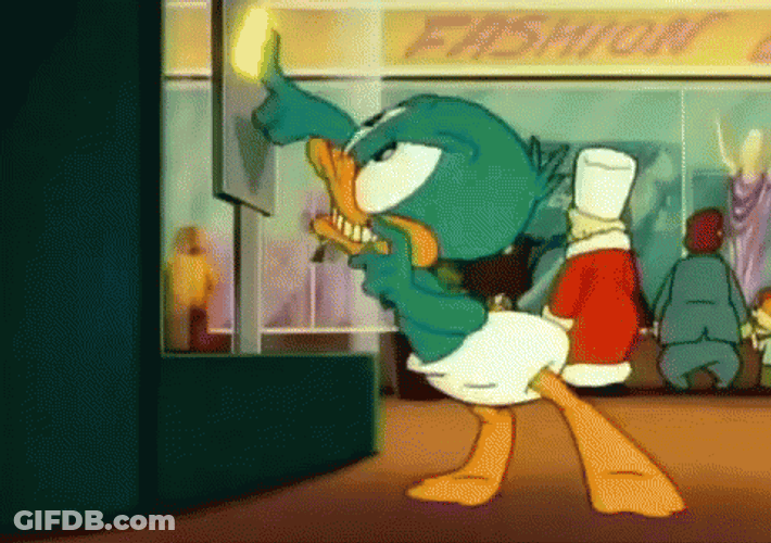 Plucky Duck Pushing Elevator Buttons Continuously GIF