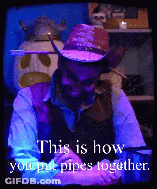Plumber Demonstrating His Job GIF