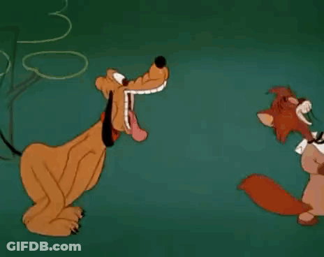Pluto From Mickey Mouse Holding Bone GIF