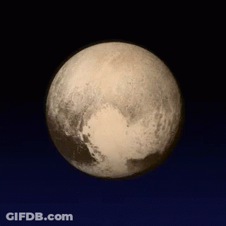 Pluto Standing In Front Of Moon GIF