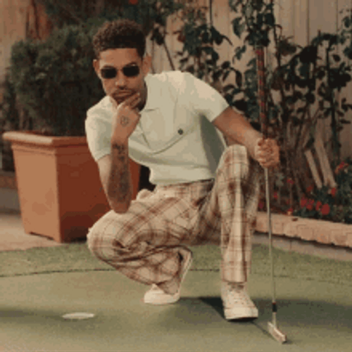 Pnb Rock Thinking With Golf GIF