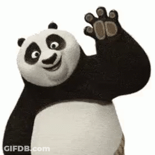 Po Kungfu Panda Head Tilting Wave GIF
