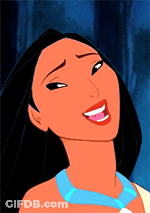 Pocahontas Awkwardly Singing GIF