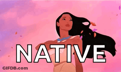 Pocahontas Hair Blowing In Wind Saying Native GIF