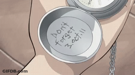 Pocket Watch Saying Don't Forget GIF