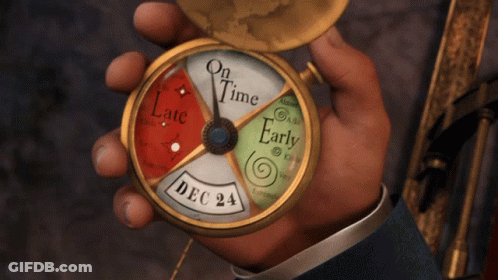 Pocket Watch With Skull Face GIF