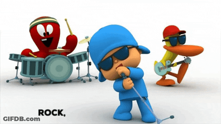 Pocoyo And Friends Band Performance GIF