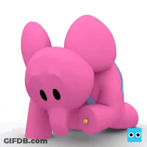 Pocoyo Elly Pink Elephant Nodding GIF