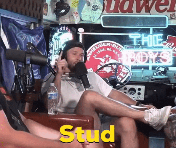Podcast Called And Pointed Someone Stud GIF