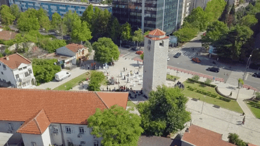 Podgorica Montenegro Aerial View GIF