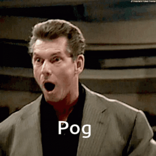 Pog Vince McMahon Shocked Reaction GIF