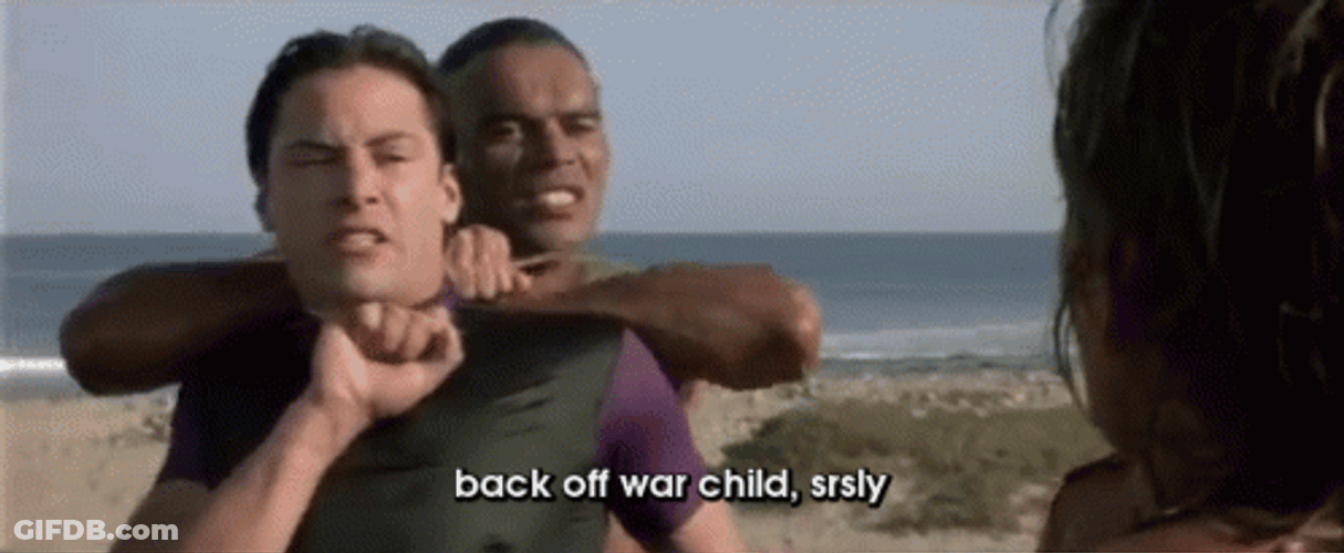 Point Break Keanu Reeves Back Off GIF