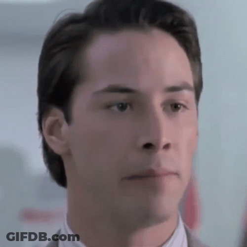 Point Break Keanu Reeves Chewing GIF