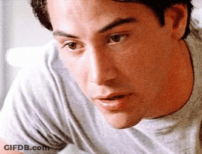 Point Break Keanu Reeves Looking At Nowhere GIF