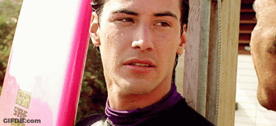 Point Break Keanu Reeves Surf Board GIF