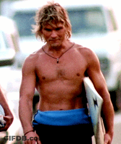 Point Break Patrick Swayze Surfboard GIF