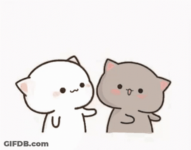 Pointing Cheeks To Kisses GIF