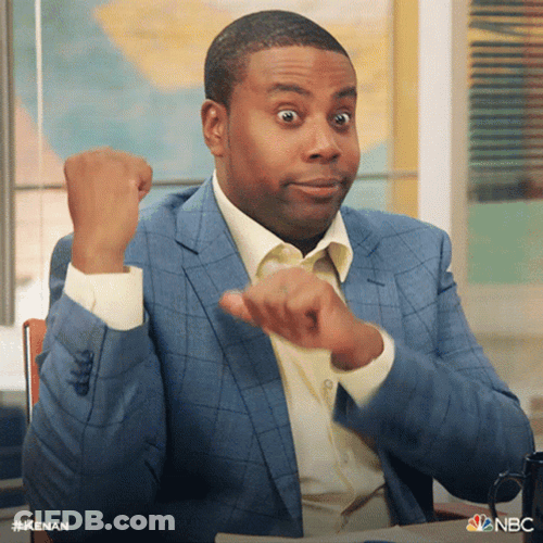 Pointing Kenan Williams GIF