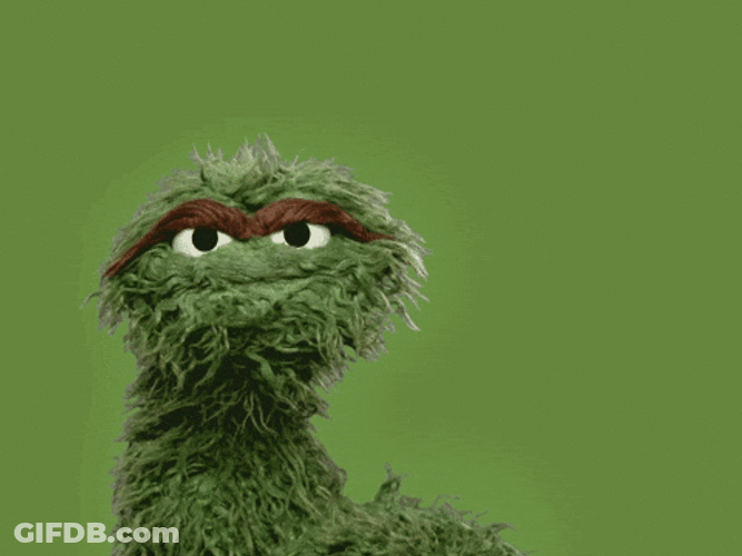 Pointing Up Oscar The Grouch Look Up GIF