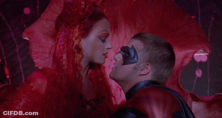 Poison Ivy And Robin Sweet Moment GIF