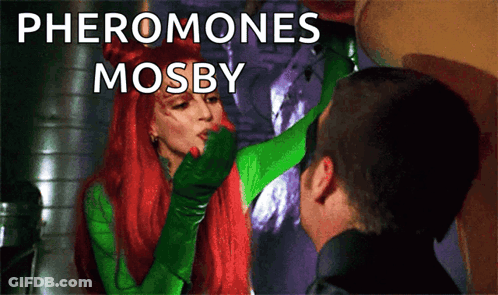 Poison Ivy Blowing A Kiss To A Man With Pheromones Mosby GIF