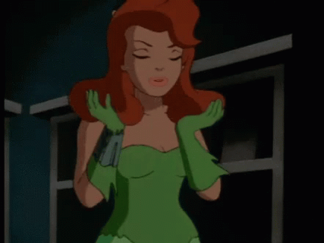 Poison Ivy Bouncy Hair GIF