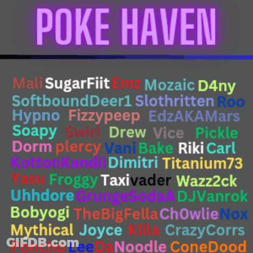 Poke Haven Poster With Names GIF