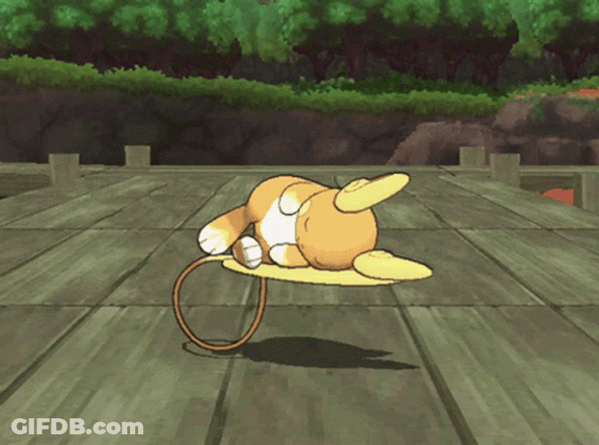 Pokemon Alolan Raichu Floating In The Air GIF