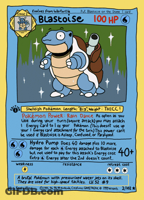 Pokemon Card Blastoise GIF
