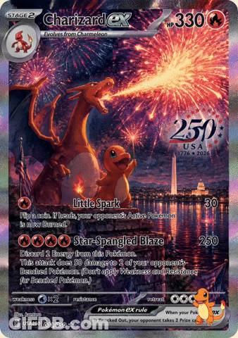Pokemon Card Charizard EX GIF