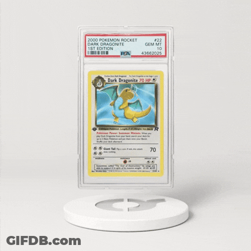 Pokemon Card Dark Dragonite GIF