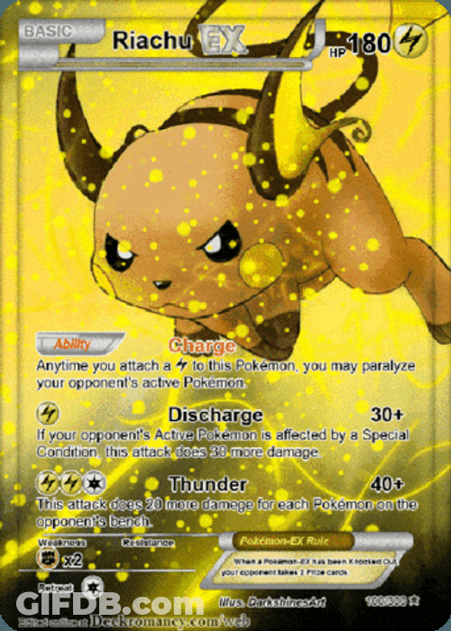 Pokemon Card Raichu GIF
