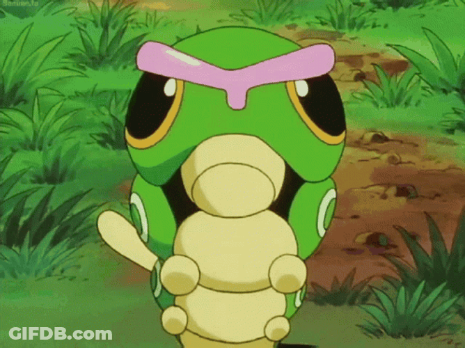 Pokemon Caterpie Caterpillar GIF