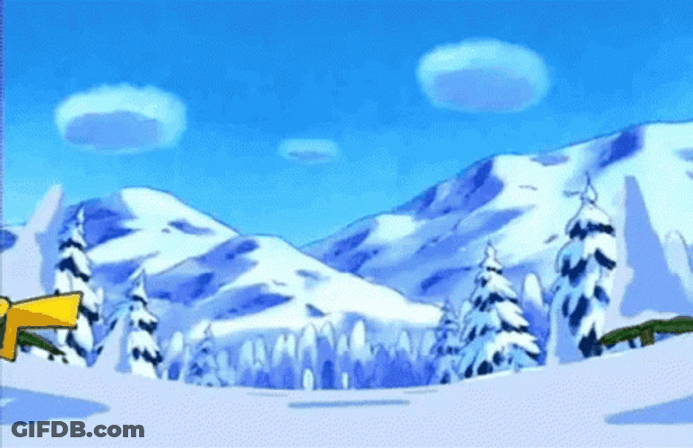 Pokemon Christmas Snow Playing GIF