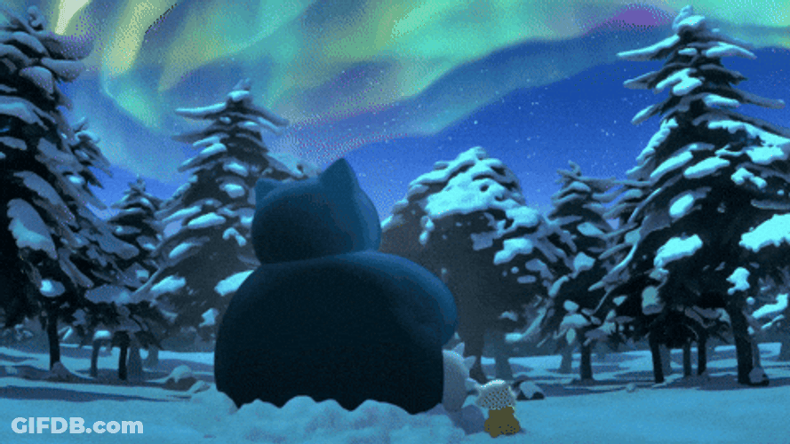 Pokemon Christmas Winter Snorlax Cubone GIF