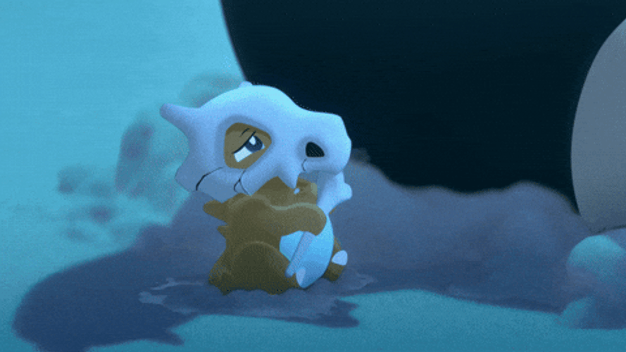 Pokemon Chrsitmas Snorlax Comforting Cubone GIF