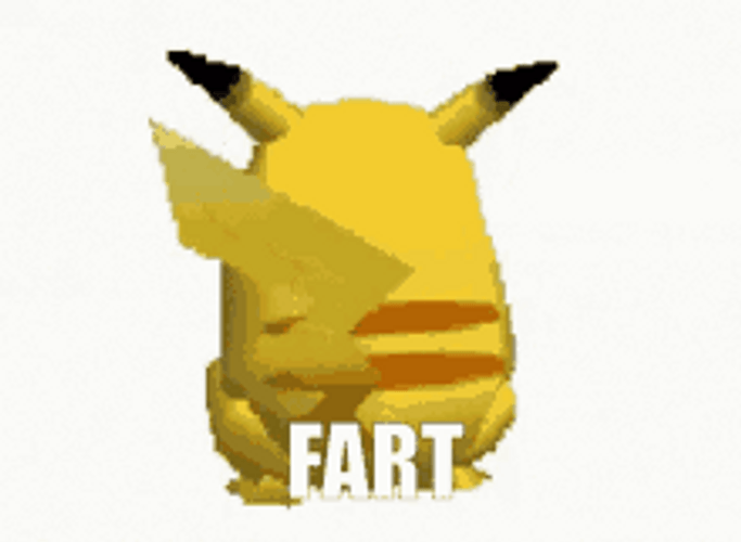 Pokemon Cursed Pikachu Fart GIF